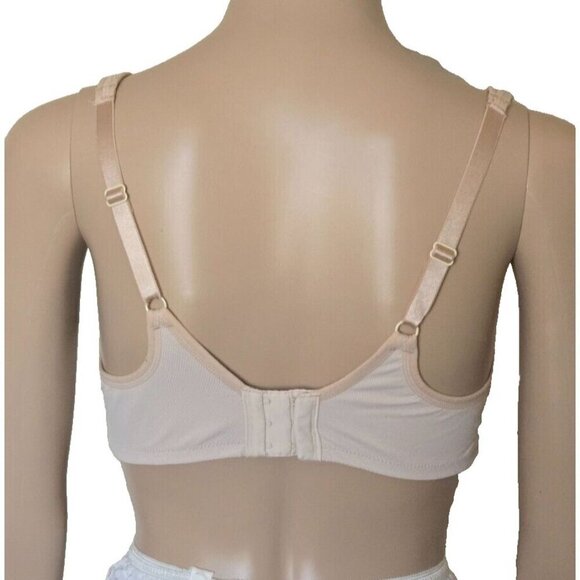 Wacoal 856114 Beige Clear Comfort Contour Low Impact Wireless Sports Bra Sz 34B - Picture 3 of 5